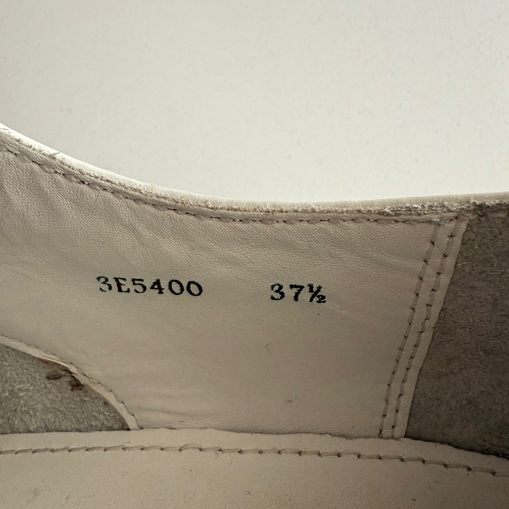 Prada Two Tone Perforated Leather Platform Brogues Brown White Shoes US size 7.5 - Picture 7 of 10